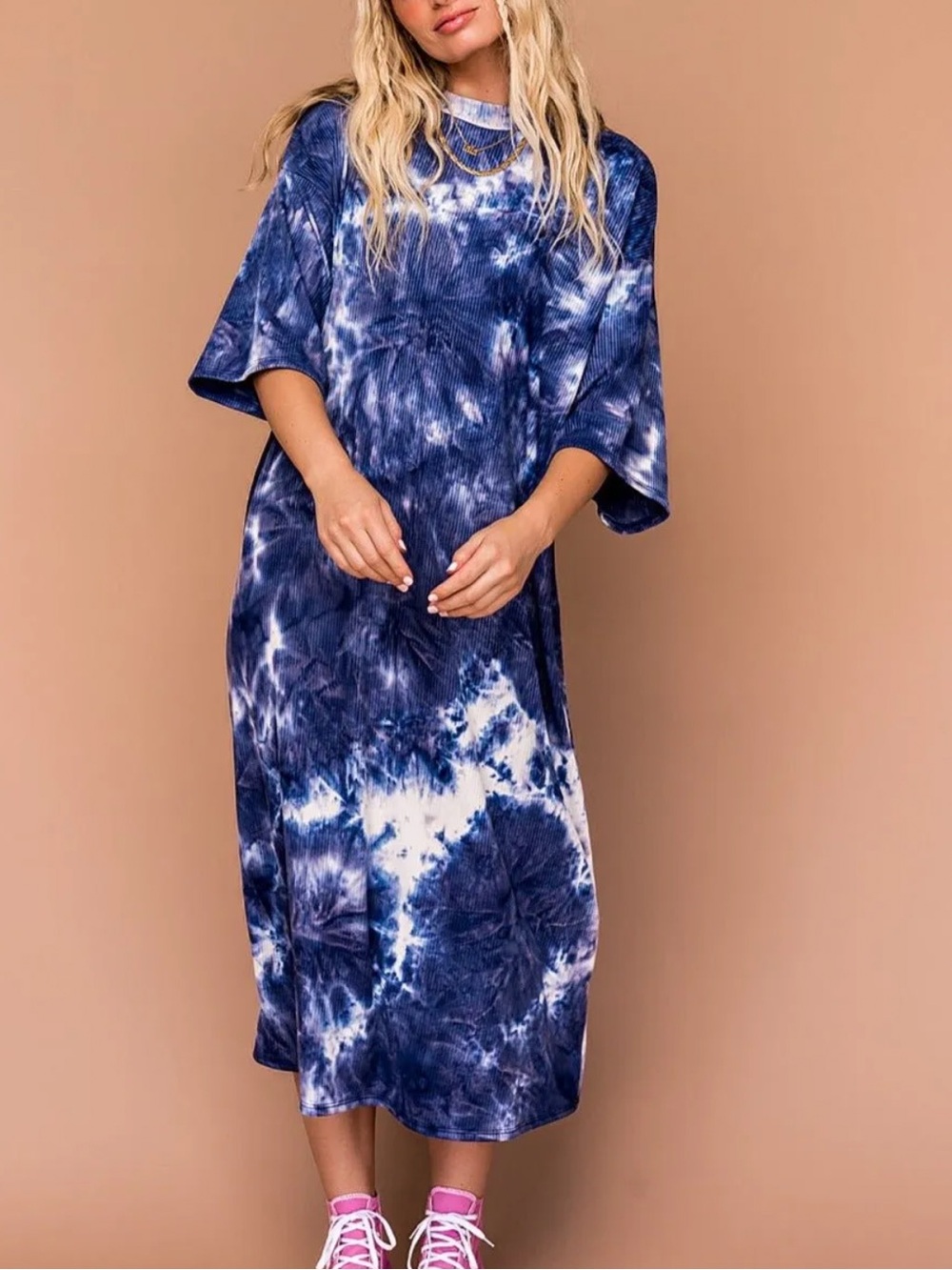 Dressed in Lala Ozzy Dress in Edgy Indigo